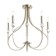Mackenzie chandelier, E14 5x60W, Nickel color