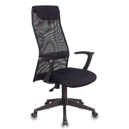 Кресло руководителя Бюрократ, черный, спинка сетка, KB-8/BLACK, TW-01 TW-11