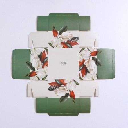 Box for confectionery products with PVC Lid "Flowers", 11.5 x 11.5 x 6 cm-4