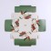 Box for confectionery products with PVC Lid "Flowers", 11.5 x 11.5 x 6 cm