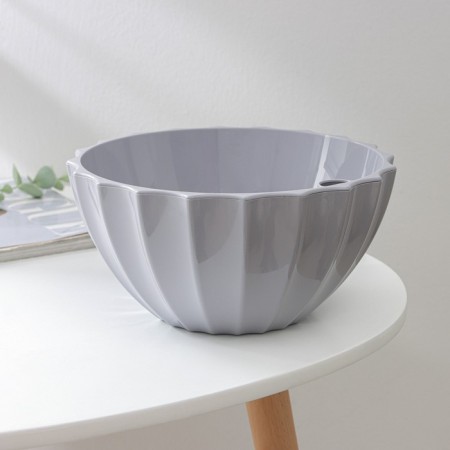 Kashpo for flowers with an auto -watering “shell”, 2.4 l, d = 22cm, h = 10.5 cm, color gray color-1