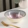 Glass Salad "Morion", 450 ml, d = 16 cm, pink color with silver