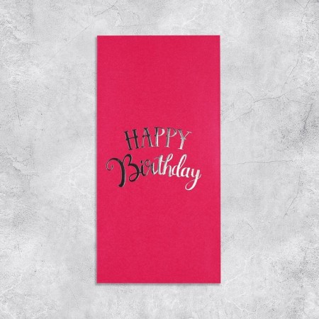 Gift envelope, "Happy Birthday", embossing, designer paper, 11 × 22 cm-1