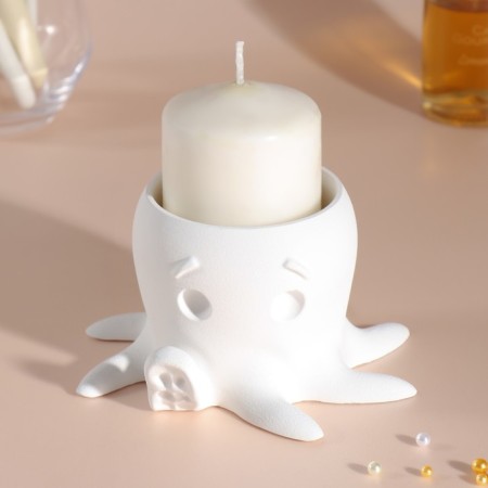 Concrete "osminog" height 7 cm, d-6.5 cm white-5