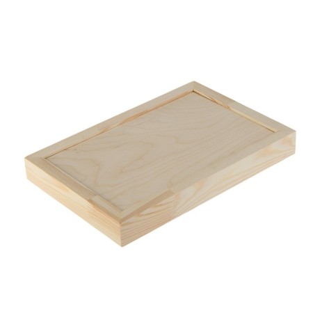 Wooden tablet, with plywed plywood, 20 x 30 x 3.5 cm, depth 0.5 cm, pine-1