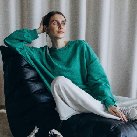 Серьга «Кафф» водопад, цвет серебро-3