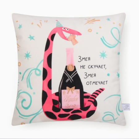 Czech on the pillow Ethel “Playful mood” 40x40 cm, velor