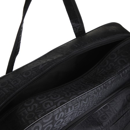 Road bag with lightning, external pocket, long belt, black color-2