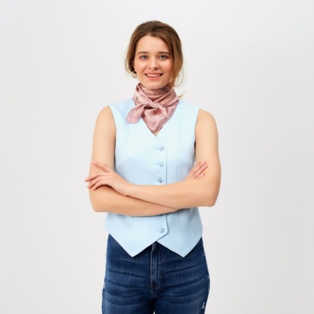 Women's scarf minku rr 70*70 cm, pink color-3