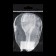 Half -silling shoes, on a glue base, silicone, 12.5 × 6.4 cm, pair, color transparent