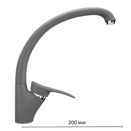 Kitchen mixer Ulgran U001-342, graphite color