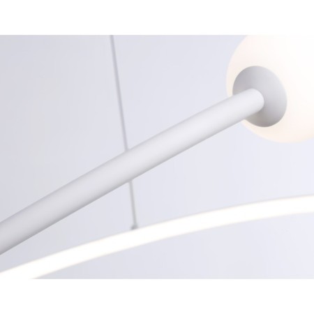 LED LED suspension with Ambrella Light, Linetech, FL66291, LED, 39 W, 2925LUM, 3000-6400K, white matte color.-6