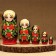 Nesting doll "strawberry", black scarf, 5 puppet, 18 cm