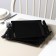 Plastic disposable plastic 3 in 1: plate, fork, knife, square, black