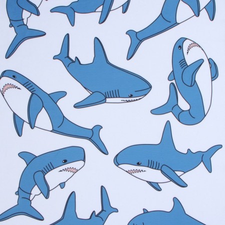 Plaid "Ethel" Funny Shark, 75x100 cm, 100% polyester, fleece 190g/m2-1