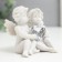 Souvenir Polystone "Angels with Crystal Heart" 6.5x7.5x5 cm mix