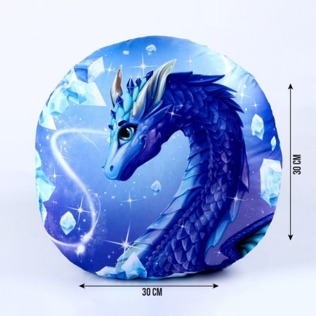 Round pillow "Diamond Dragon"-1