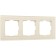 Frame W0031141, 3 Favorit sockets, milk, glass