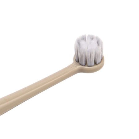 A toothbrush with a round head, soft-4