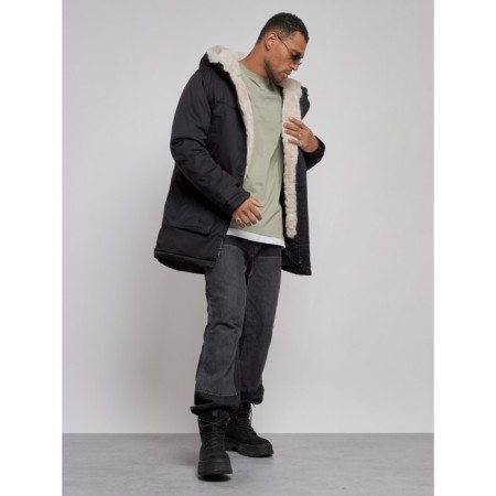 Winter male park, size 56, black color-12