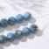 Beads on threads ball No. 10 "Variscitte" (38 beads), blue color