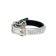 The collar is two-layer leather with rhinestones, width 1 cm, Osh 16-22 cm, silver