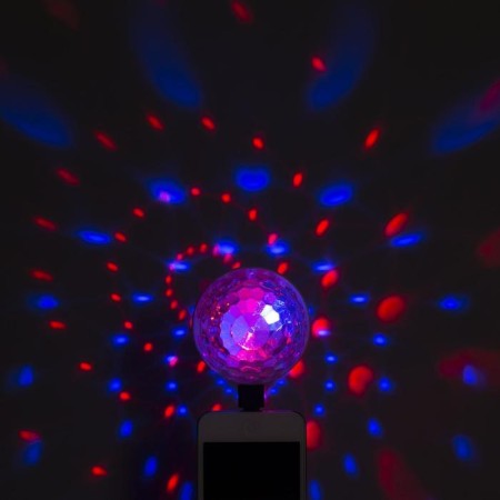 Light device "Double Dishash Shar" 7 cm, 4 connectors, glow RGB, 5 V-3