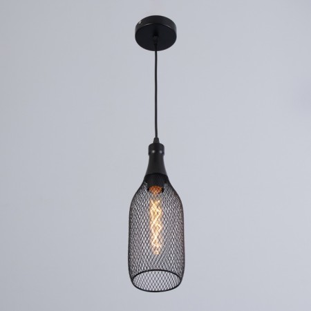 Chandelier "glass" 1x60W E27 black-1