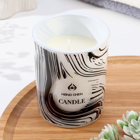 Aromatic candle in a glass "Hong.Chen", vanilla-1