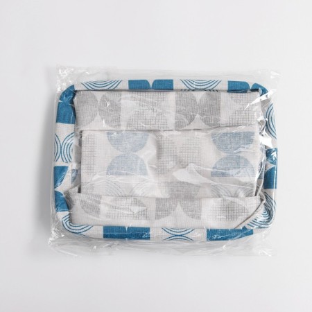Basket for storage with handles of the share "sand", 23.5 × 17 × 12 cm, blue color-4