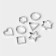 A set of forms for cutting the cookies of the share “circle, oval, star, square, heart”, 14 × 14 cm, 8 objects, silver color