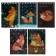 Notepad A6, 40 sheets on the crest "Magic foxes", cover of laminated cardboard, block 55 g/m2, mix