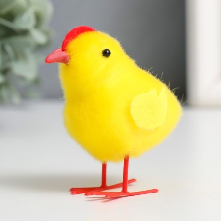 Easter souvenir "Chickens with a scallop" set 6 pcs yellow 3x6x6.5 cm-4