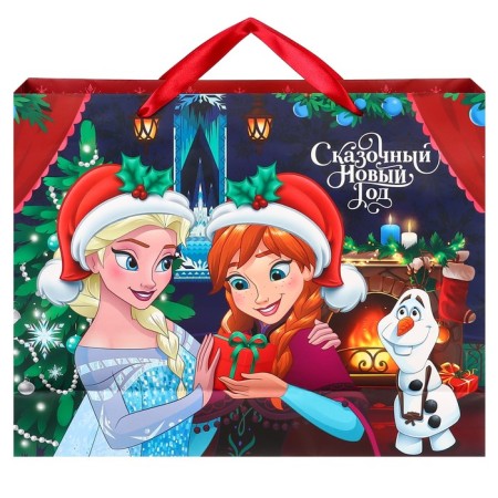 New Year. Gift package, 40x31x11.5 cm, packaging, cold heart mix-6