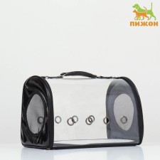 Transparent bag, 43*24*28 cm, black