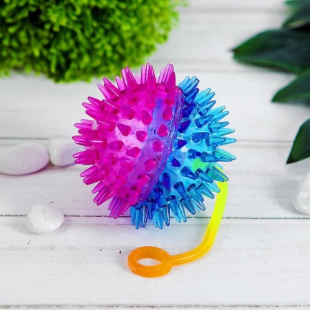 Ball "Hedgehog", light, with a squeak, 6.5 cm, Mix colors-1