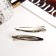 Hair clip "Kimberly" (set 2 pcs) 6 cm, silver