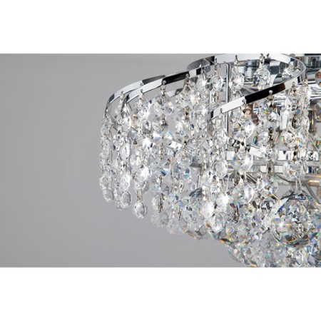 Chandelier Charm 6x60W E27, chrome 39x39x16 cm-3