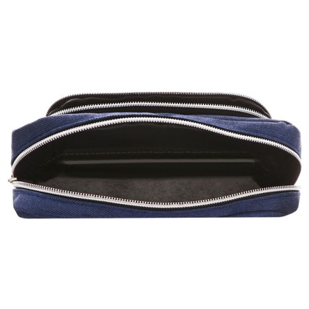 School Penal on the zipper Calligrata, 2 departments, jeans-4