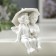 Polystone souvenir "Snow -white angels under an umbrella" 9x4.7x5.5 cm mix
