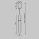 Suspended Technical P101PL-L500-12W3K-BS, LED, 12 W, 60x60x500 mm, 850 lm, 3000K, brass