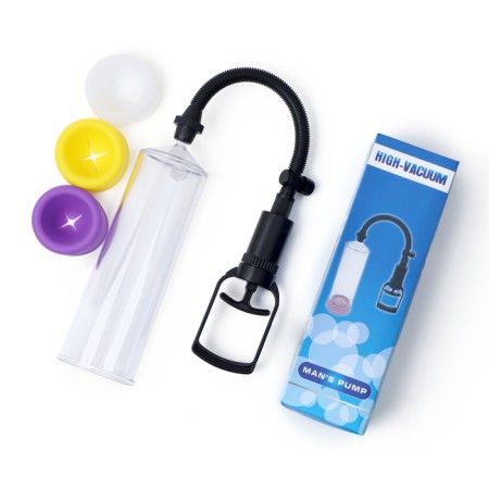 Pump for penis of the oki, vacuum, piston, ABS plastic, 23 cm, transparent-6