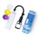 Pump for penis of the oki, vacuum, piston, ABS plastic, 23 cm, transparent
