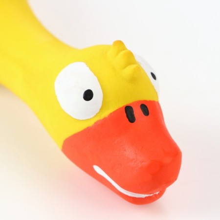 Bruttail toy for dogs from latex "Duck", 23 cm, yellow/orange-3