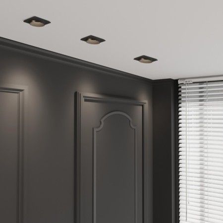 Builtrous lamp Elektrostandard, Senso, 90x90x30 mm, GU10, black color-2