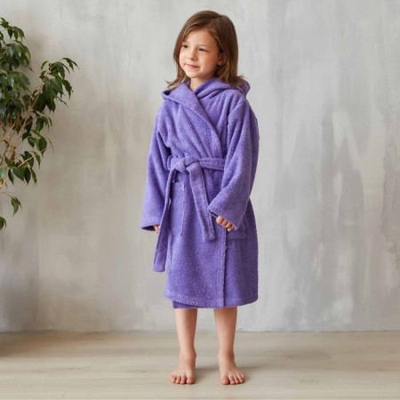 Terry dressing gown, size 28, purple color, 320 g/m2, cotton 100% with AIRO