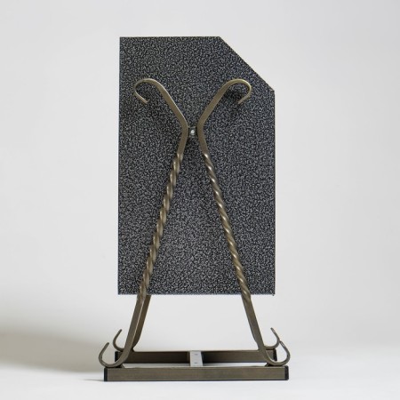 Street urn "square on bent legs" 22 l, gray, tank 0.5 mm, 50 x 33 x 33 cm-5