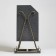 Street urn "square on bent legs" 22 l, gray, tank 0.5 mm, 50 x 33 x 33 cm