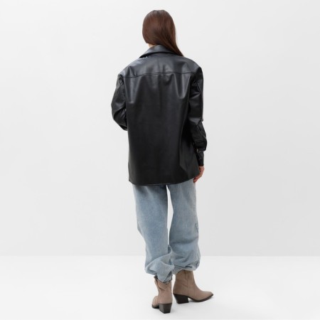 Women's shirt from eco -leather Mist, p. 40, black-5