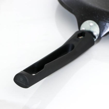 Pancake pan, d = 24 cm, plastic handle, anti -stick coating, dark marble color-5